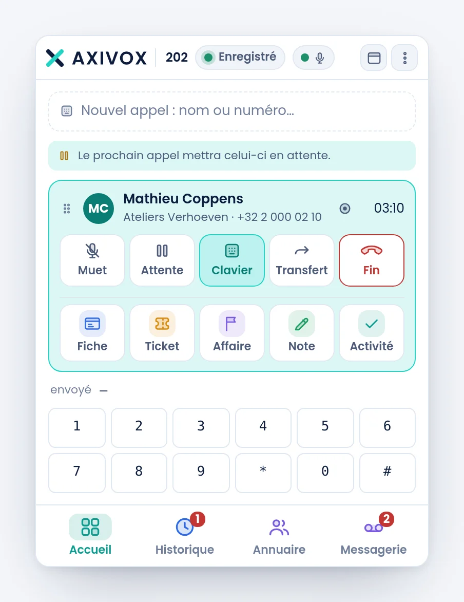 Le pavé, ouvert pendant une conversation
