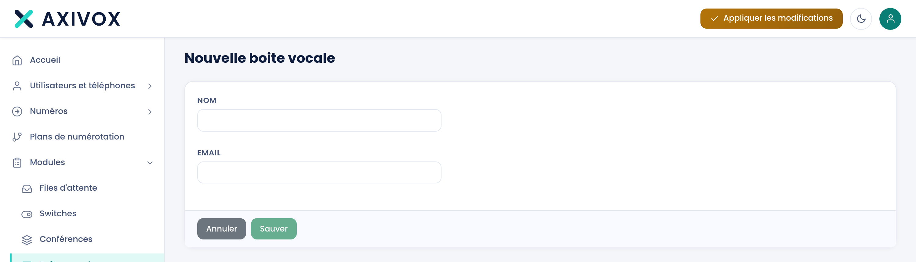 Het toevoegen van een gedeelde voicemailbox, onafhankelijk van een toestel